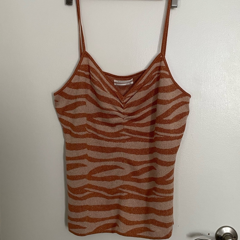 Anthropologie Tiger Print Knit Cami